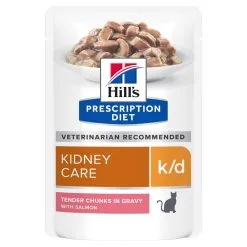 Hill's Hill’s Prescription Diet K/D – Kattenvoer Met Zalm – Maaltijdzakjes 12x85g