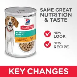 Pak 12 Hill's SP Honden Adult Perfecte Gewicht (Blik) 363G -Hill‘s Verkoopwinkel 114593 atf11 52742364308 key changes 5 g