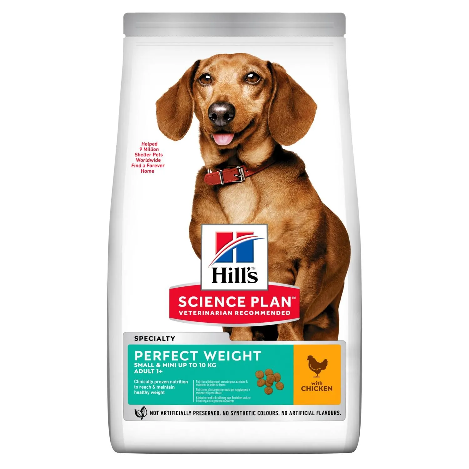 Hill's Science Plan Adult Perfect Weight Small & Mini Hondenvoer Met Kip 1,5kg 3 Hill's Science Plan Adult Perfect Weight Small & Mini Hondenvoer Met Kip 1,5kg