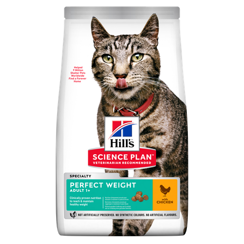 Hill's Science Plan Adult Perfect Weight Kattenvoer Met Kip 1,5kg 3 Hill's Science Plan Adult Perfect Weight Kattenvoer Met Kip 1,5kg