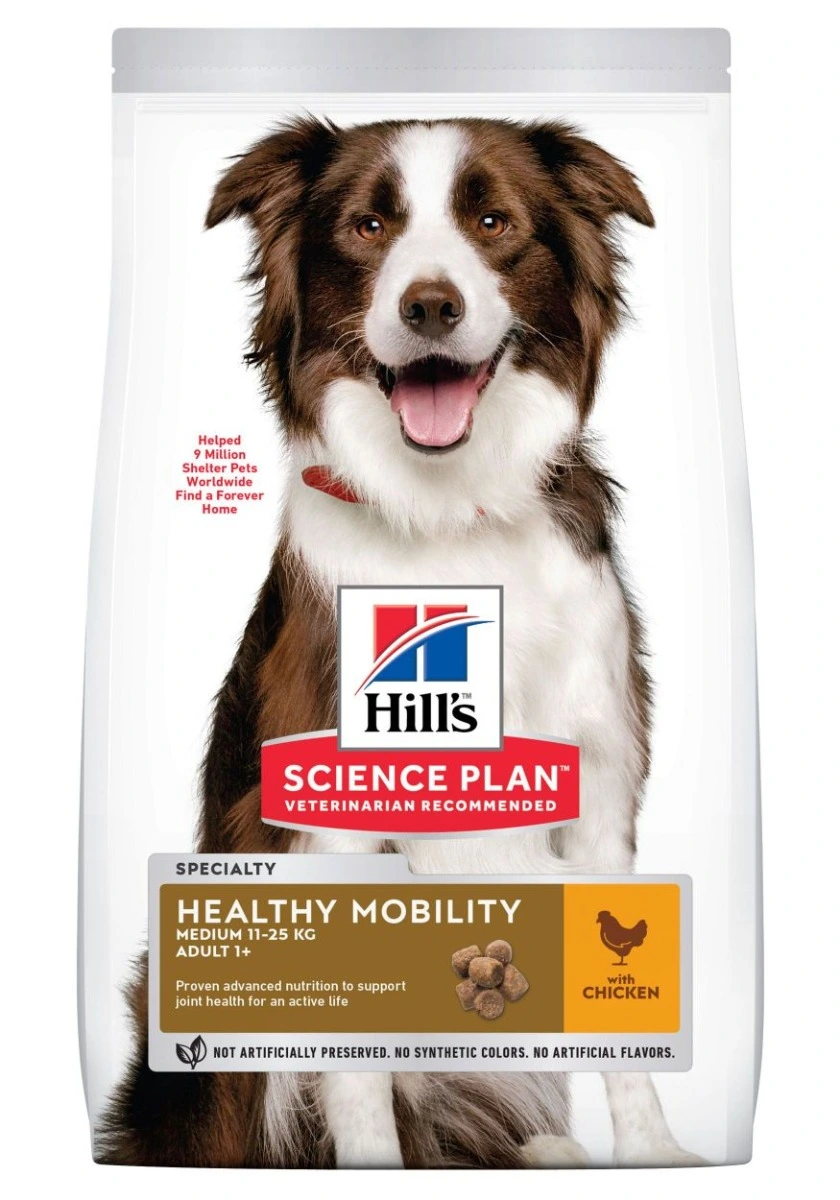 Hill's Science Plan Adult Healthy Mobility Medium Hondenvoer Met Kip 14kg 4 Hill's Science Plan Adult Healthy Mobility Medium Hondenvoer Met Kip 14kg - Afbeelding 2