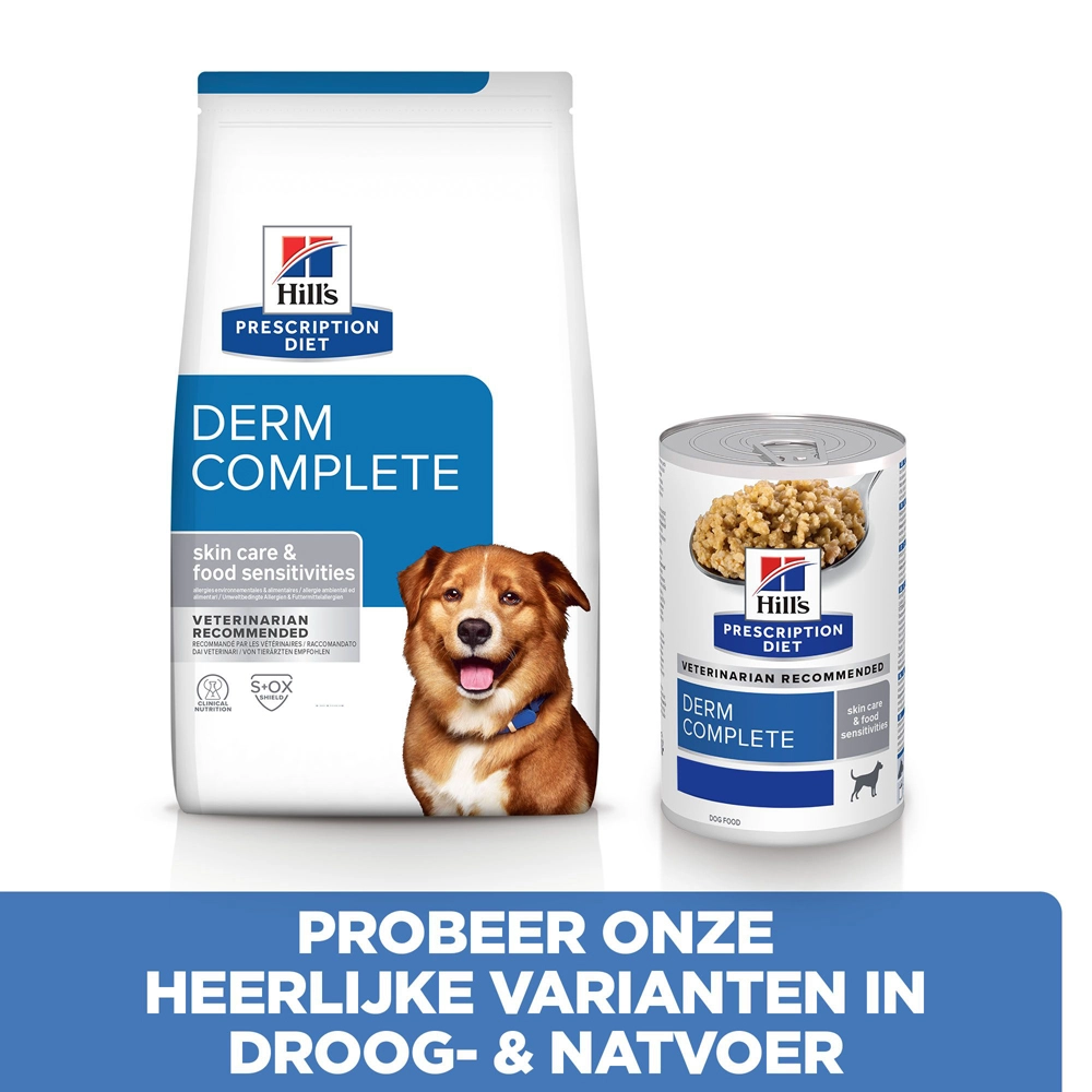 Hill's Prescription Diet Derm Complete Hondenvoer 12x370 G Blik 8 Hill's Prescription Diet Derm Complete Hondenvoer 12x370 G Blik - Afbeelding 6