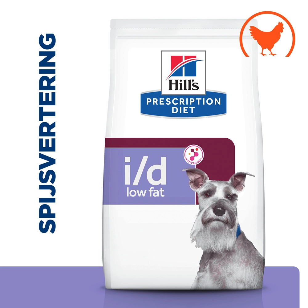 Hill's Hill’s Prescription Diet I/D Low Fat – Hondenvoer Met Kip – 12kg 4 Hill's Hill’s Prescription Diet I/D Low Fat – Hondenvoer Met Kip – 12kg - Afbeelding 2