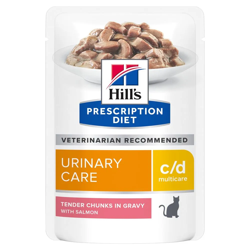 Hill's Hill’s Prescription Diet C/D Multicare – Kattenvoer Met Zalm – Maaltijdzakjes 12x85g 3 Hill's Hill’s Prescription Diet C/D Multicare – Kattenvoer Met Zalm – Maaltijdzakjes 12x85g