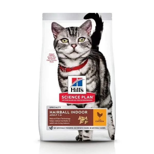 Hill's Hill’s Science Plan Adult Hairball & Indoor Kip 1,5kg 3 Hill's Hill’s Science Plan Adult Hairball & Indoor Kip 1,5kg