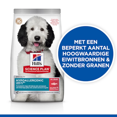 Hill's Science Plan Hypoallergenic Large Hond Met Zalm 14kg 4 Hill's Science Plan Hypoallergenic Large Hond Met Zalm 14kg - Afbeelding 2