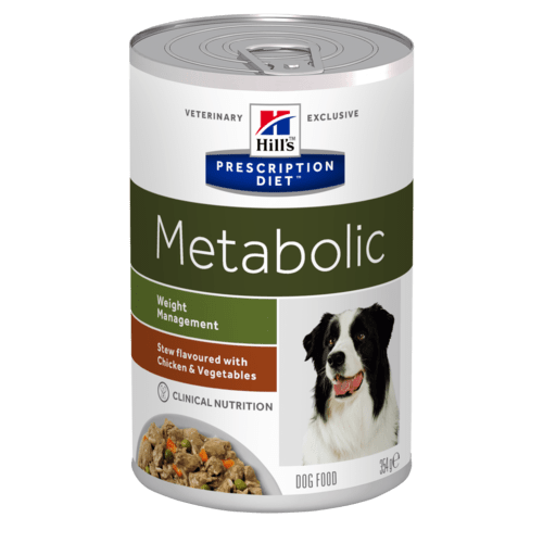 Hill's Prescription Diet Metabolic Weight Management Stoofpotje Voor Hond Met Kip & Toegevoegde Groenten 12x354g 3 Hill's Prescription Diet Metabolic Weight Management Stoofpotje Voor Hond Met Kip & Toegevoegde Groenten 12x354g