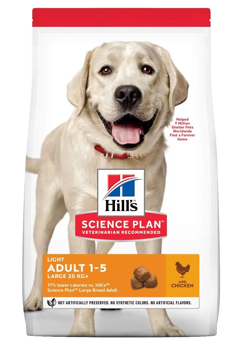 Hill's Science Plan Adult Light Large Breed Hondenvoer Met Kip 18kg 3 Hill's Science Plan Adult Light Large Breed Hondenvoer Met Kip 18kg