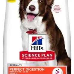 Hill's Science Plan Perfect Digestion Medium Adult With Chicken & Rice -Hill‘s Verkoopwinkel perfect digestion perros adultos razas medianas pollo arroz 1 2 g